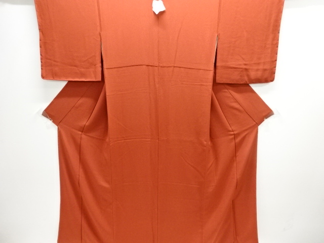 【お茶席用に】★★未使用　正絹色無地単品★★ お茶席向き 色無地 紋意匠地 黄唐紙色 正絹 8189 レディース